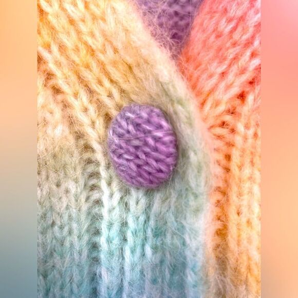 NWT Fashion Nova Women’s Crush Rainbow Spacedye Cardigan Size L - Picture 6 of 10